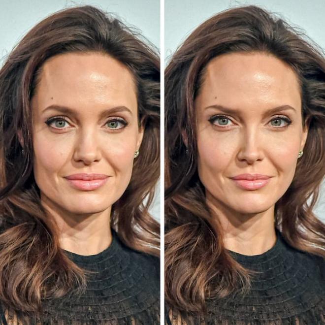 Khuôn mặt Angelina Jolie được điều chỉnh theo tỷ lệ vàng sẽ thế nào?-1