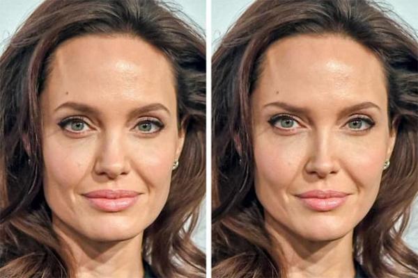 What will Angelina Jolie’s face adjusted to the golden ratio look like?