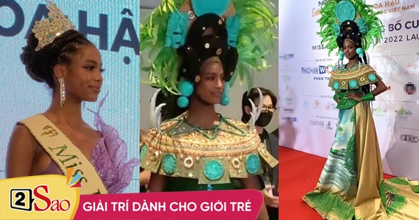Miss Earth 2021 wearing the national costume made a shocking appearance in Vietnam