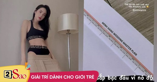 Minh Hang turned into a half-closed, half-open girl and revealed the wedding schedule