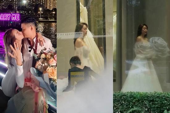 Minh Hằng đi thử váy cưới, lộ chi tiết chuẩn 'người có tiền'