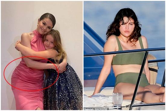 Selena Gomez lộ bụng to như mang bầu dù hì hục siết dáng