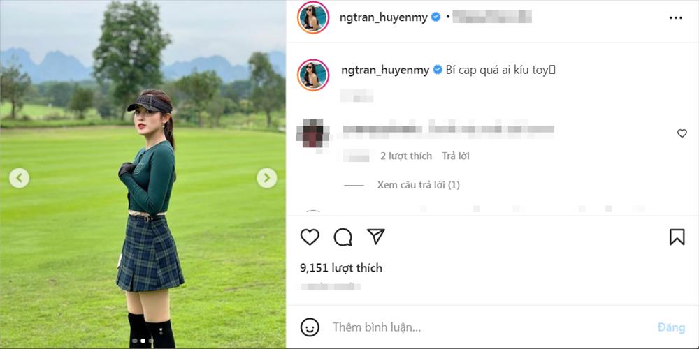 Huyền My bị anti dội bom khi khoe ảnh váy ngắn cũn lên sân golf-1
