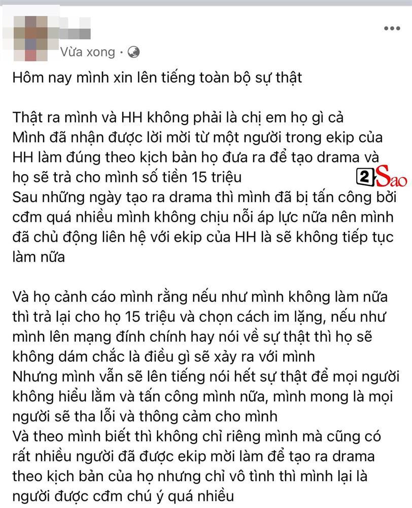 SỐC: Em họ H.H xác nhận cầm tiền từ ekip nữ ca sĩ để tạo scandal-2