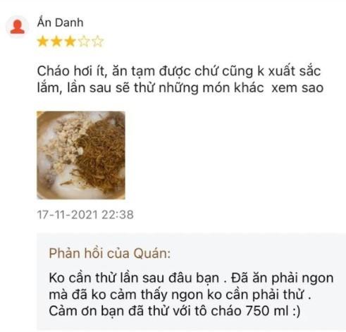 Bị review cháo ngọt vị mì chính, chủ quán cháo sườn đáp: Tiễn vong-6