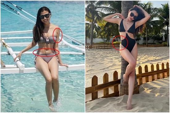 Thúy Diễm lòi mỡ kém tinh tế vì bikini phản chủ