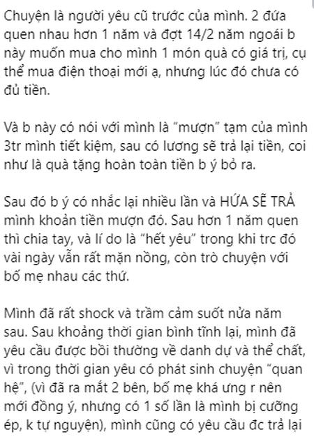 Chia tay đòi nợ 3 triệu từ bạn trai cũ, cô gái bị mắng sấp mặt-1