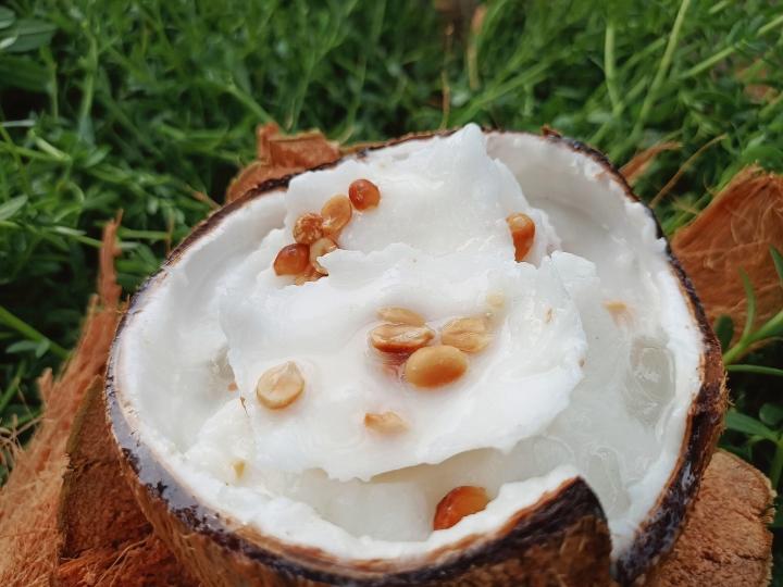 A normal-looking coconut costs 300,000 VND, only to know it's worth the money-4