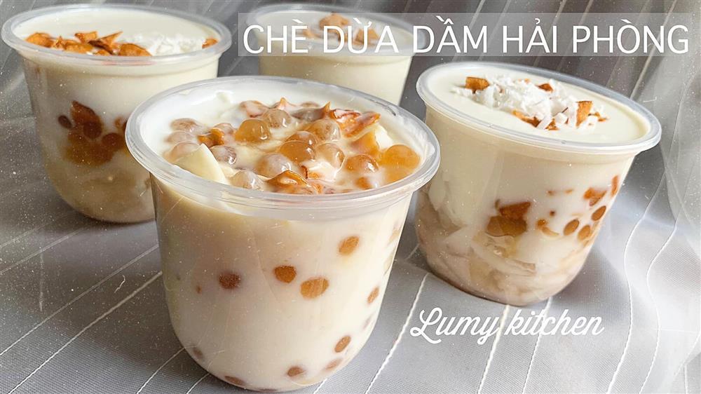 Làm chè dừa dầm chuẩn Hải Phòng, nhìn ngon ai cũng xin miếng-2