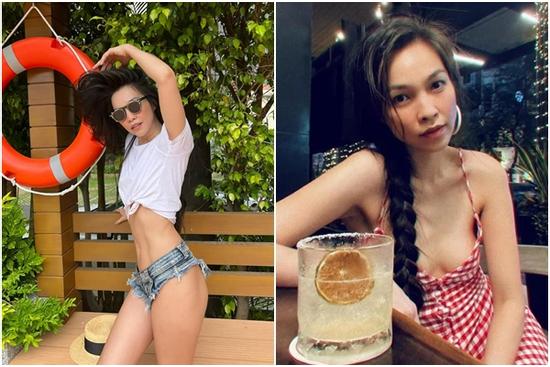 Hiền Thục mặc quần short jean mà ngỡ bikini hở gần hết vòng 3