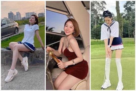 Thời trang chơi golf của hot girl Trâm Anh sexy hơn cả Hiền Hồ