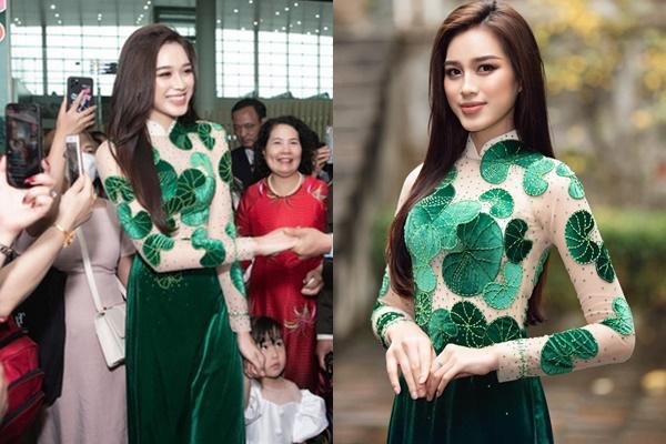 Do Thi Ha has a high hand when wearing the Ao Dai design again at Miss World 2021