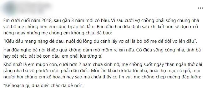 Con dâu bị dọa sinh non, mẹ chồng mỉa mai đã lười còn làm trò-1