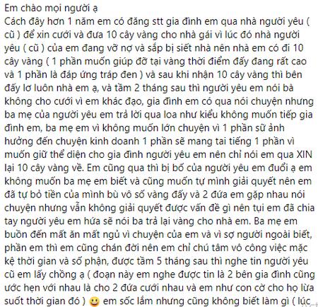 Để lễ đen 10 cây vàng, thanh niên ê chề vì mất bồ còn đi đòi nợ-1