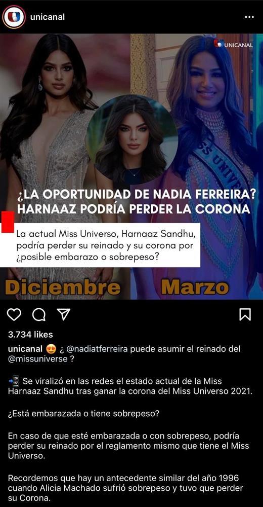 Lan truyền tin Miss Universe 2021 bị tước vương miện vì tăng cân-1