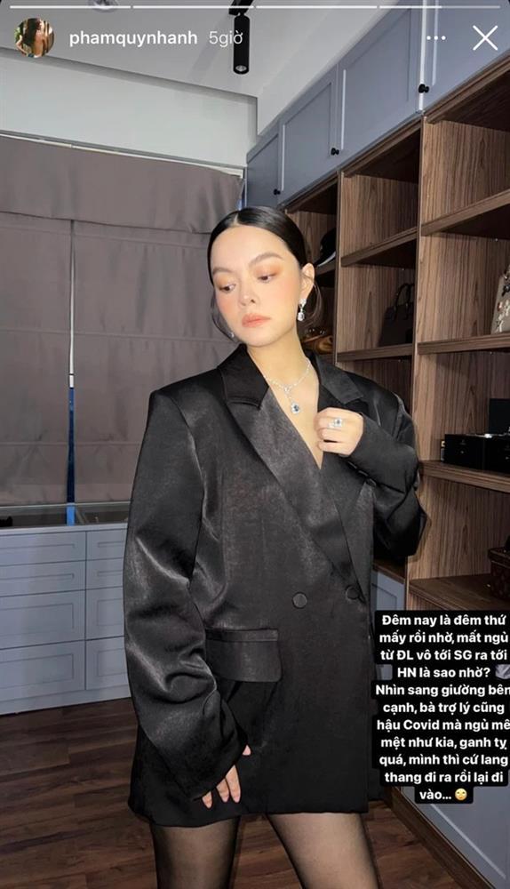 Phạm Quỳnh Anh lộ mặt sưng, body phát tướng chuẩn cấn bầu-5