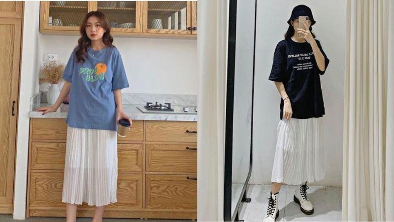 Tips for mixing clothes with white skirts from work to walking-1