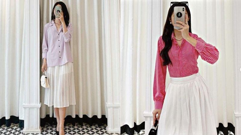 Tips to mix clothes with white skirts from work to street - 4