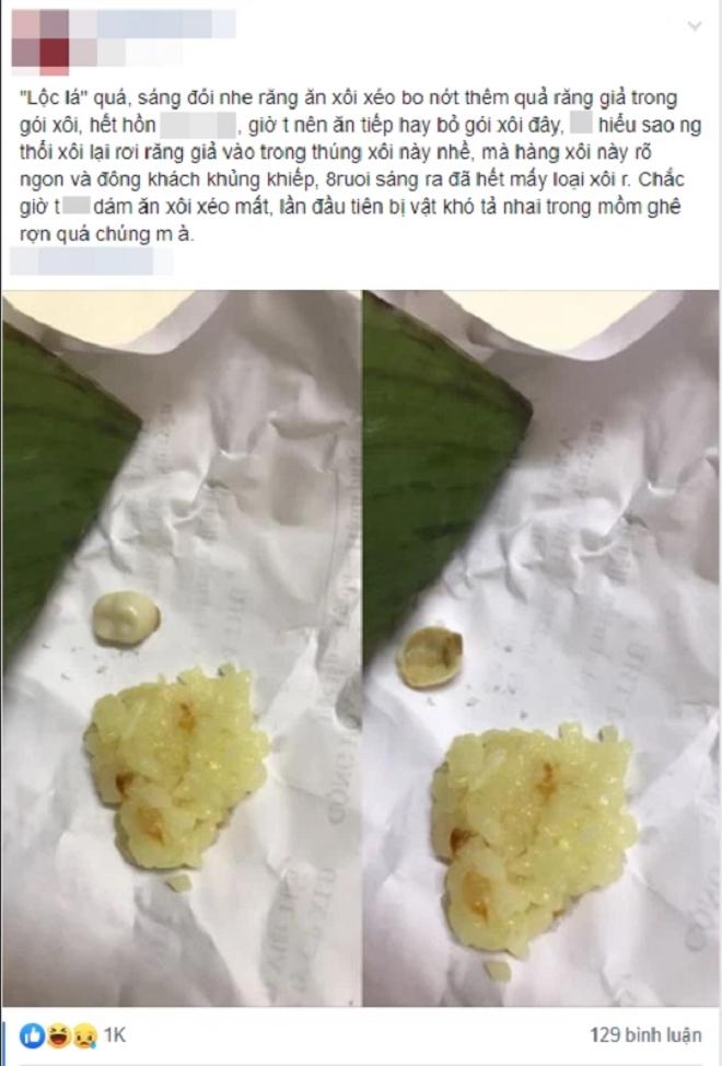 Ăn xôi bất ngờ nhai trúng vật lạ ghê rợn, cô gái quá băn khoăn-1