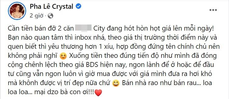 Pha Lê rao bán gấp 2 căn nhà sau thông báo ly hôn-2