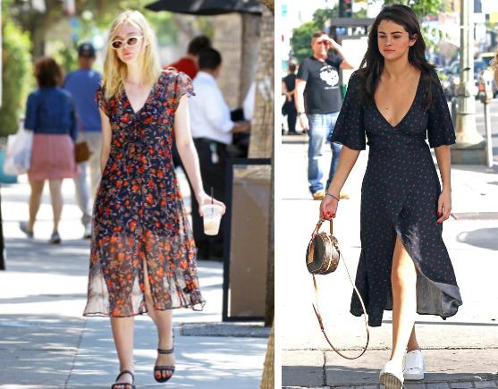 Hollywood beauties prefer feminine patterned dresses-1