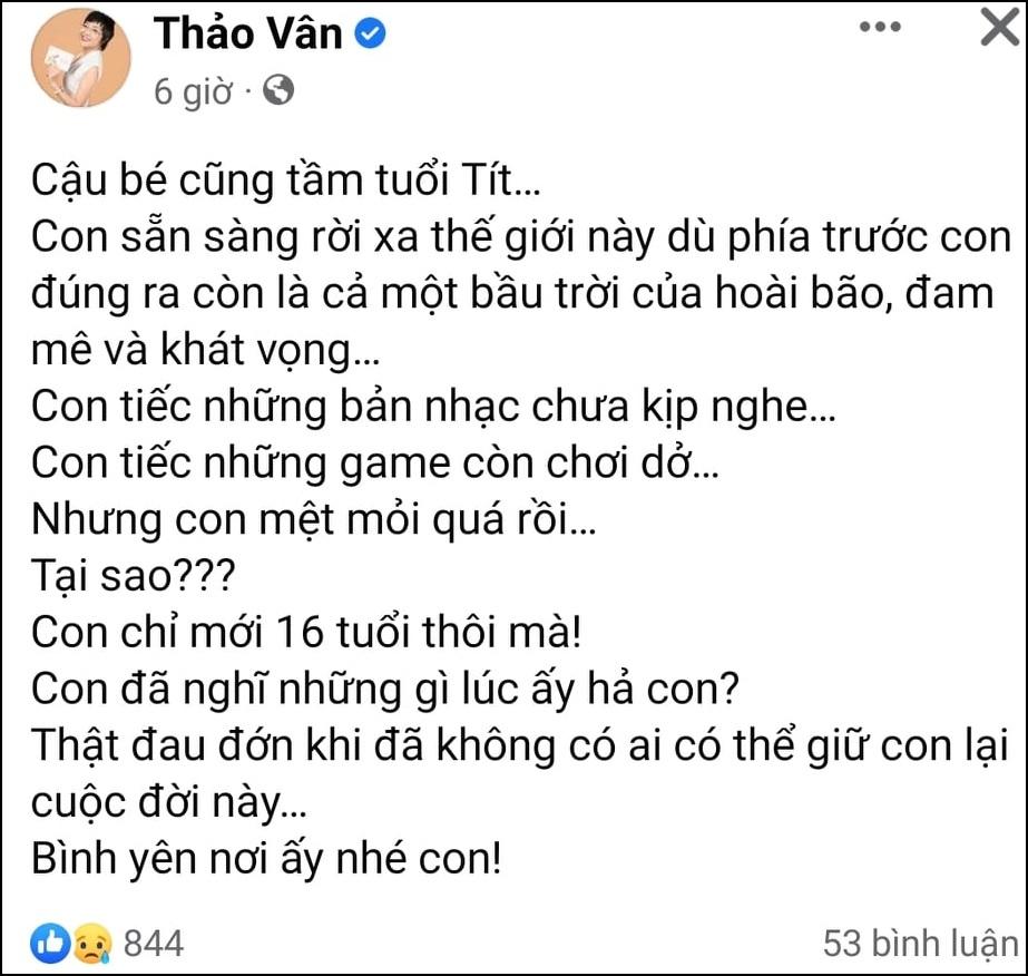 Dàn sao Việt lên tiếng vụ nam sinh nhảy lầu đúng 1/4-8