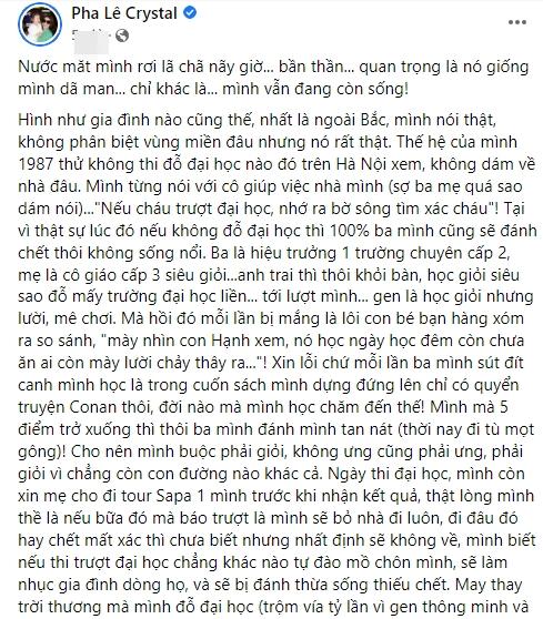 Đọc tin nam sinh nhảy lầu, Pha Lê gợi quá khứ suýt nhảy sông-2