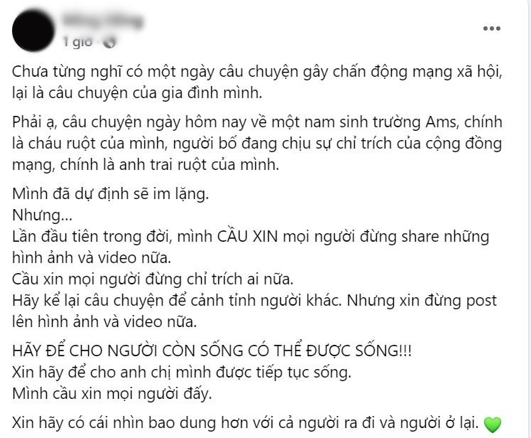 Truy tìm người đăng clip và bức thư tuyệt mệnh vụ nam sinh nhảy lầu-2