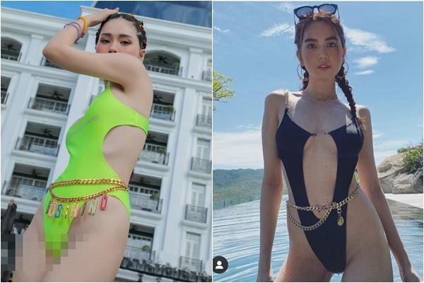 Doan Di Bang wears a revealing bikini, a more sensitive angle than Ngoc Trinh