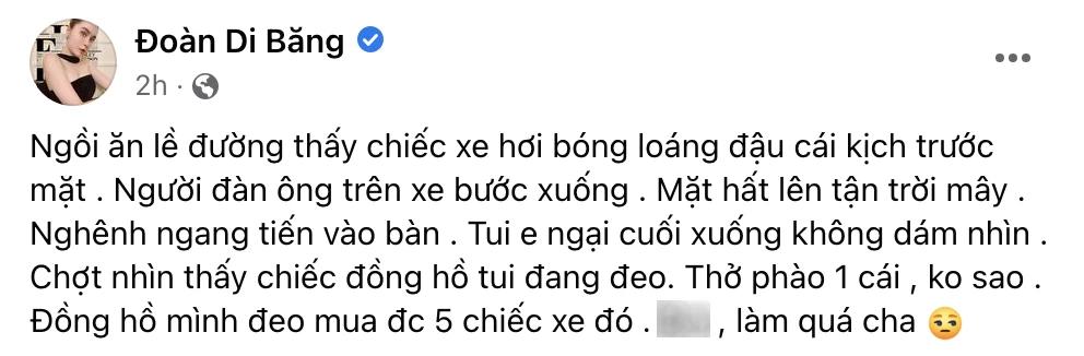 Đoàn Di Băng gây tranh cãi, so sánh 1 đồng hồ mua 5 xế hộp-2