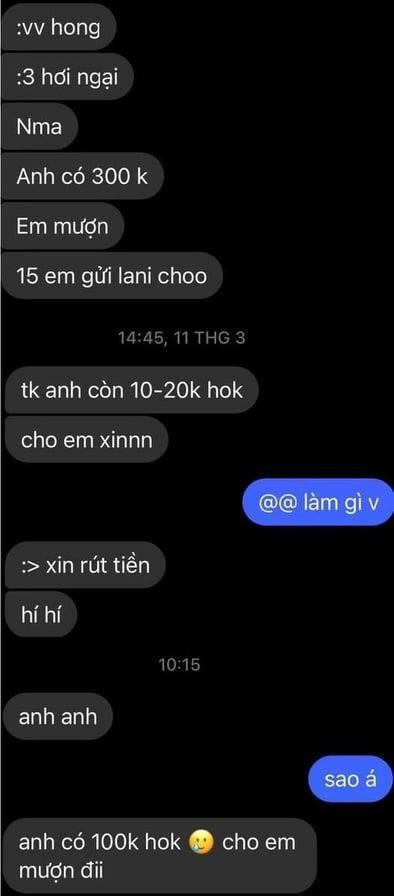 Cưa cẩm 1 năm, thanh niên xanh mặt vì bạn gái chỉ hỏi thăm khi vay tiền-2