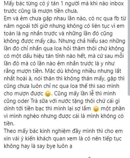 Cưa cẩm 1 năm, thanh niên xanh mặt vì bạn gái chỉ hỏi thăm khi vay tiền-1