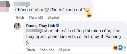 Duong Thuy Linh showed off her husband and was threatened with the day when the minor three would rob-3