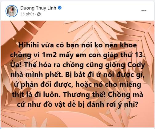 Dương Thùy Linh khoe chồng liền bị dọa có ngày tiểu tam nó cướp-2