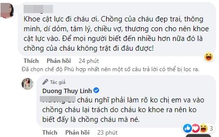 Duong Thuy Linh showed off her husband and was threatened with the day when the minor three would rob-8