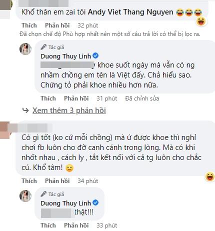 Duong Thuy Linh showed off her husband and was threatened with the day when the minor three would rob-9