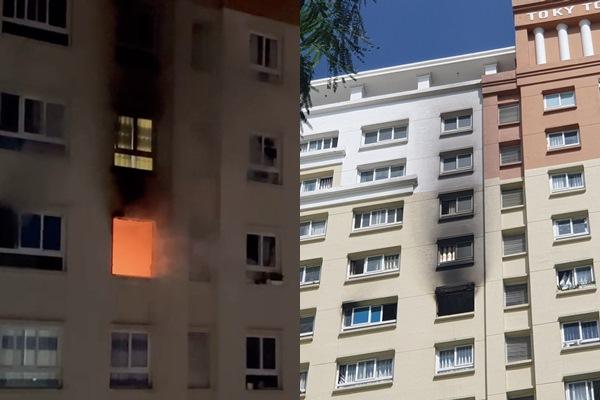 The apartment building in Ho Chi Minh City caught fire violently, after suspecting a quarrel, he burned it himself