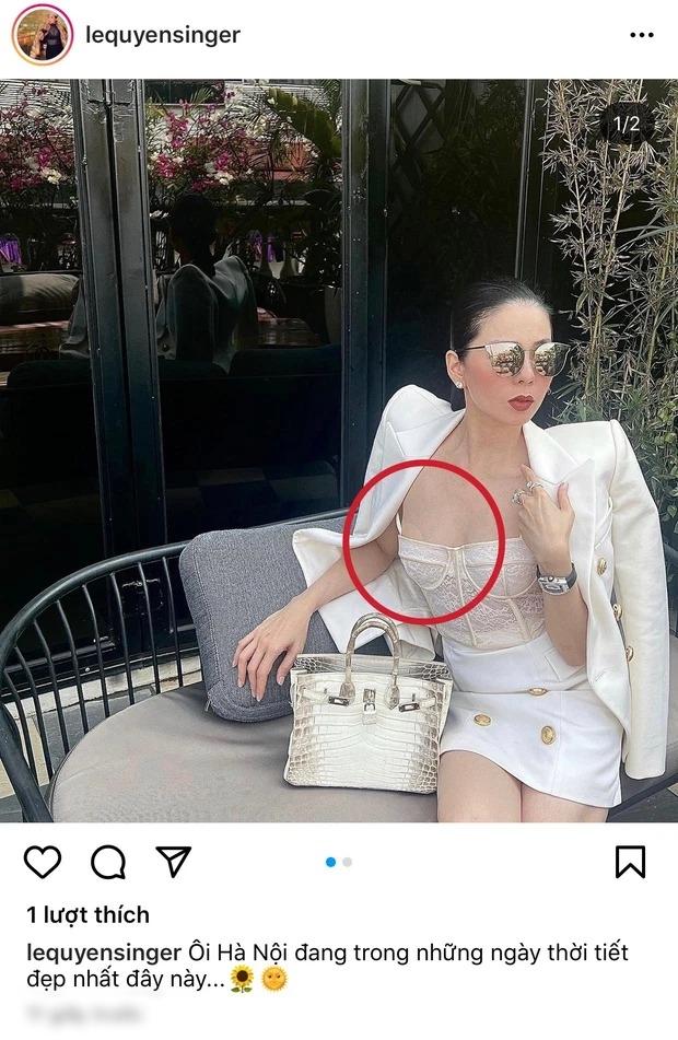 Vừa giảng đạo lý về tinh tế, Lệ Quyên lộ miếng dán ngực thô thiển-1