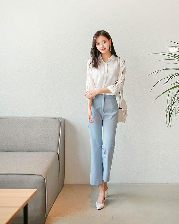 Phối đồ với quần tây cho quý cô văn phòng hiện đại-1