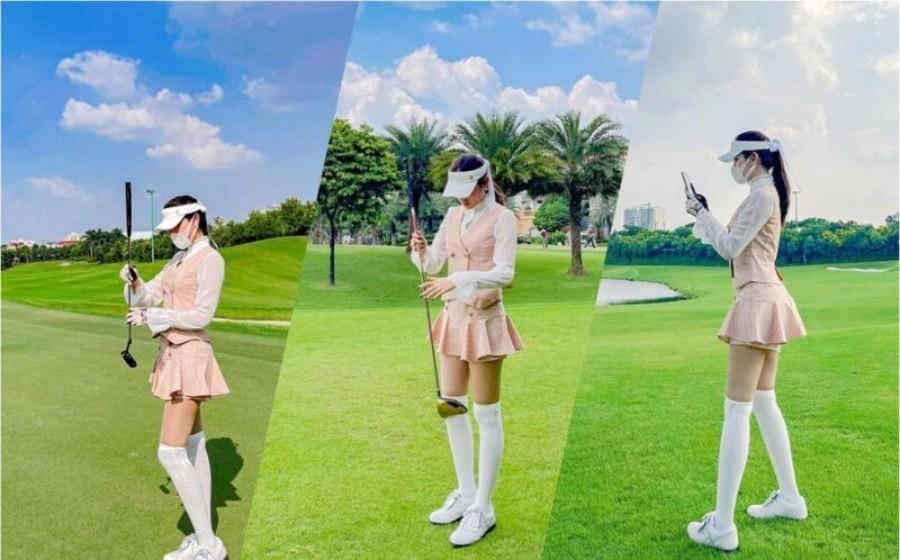 Thời trang sân golf như công nương châu Âu của Á hậu Huyền My-2