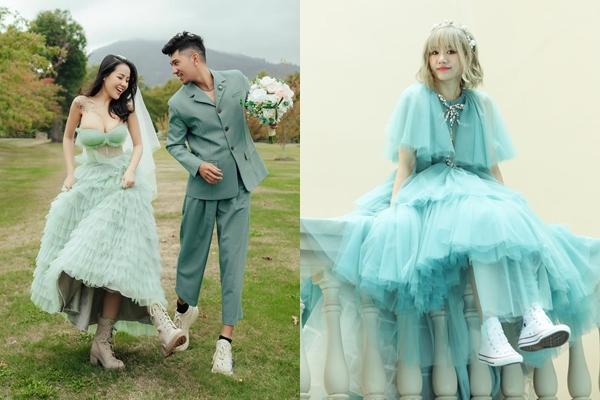 Ngan 98, Hari Won mixes strange clothes: Princess dress + sneakers