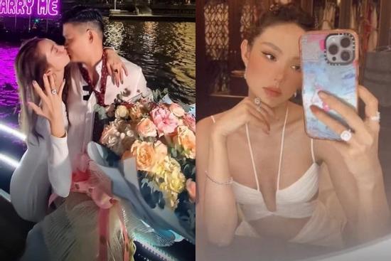 Cận cảnh chiếc nhẫn cầu hôn kim cương size hột mít của Minh Hằng