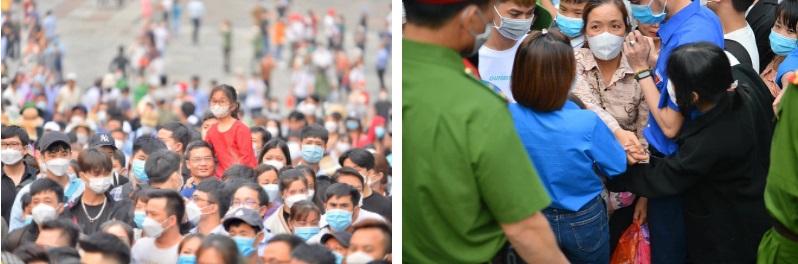 Sea of ​​people jostling to Hung Temple, many children crying to find their parents-11