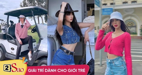 Pham Huong discreetly plays golf, Ngoc Trinh turns into a sexy cowboy
