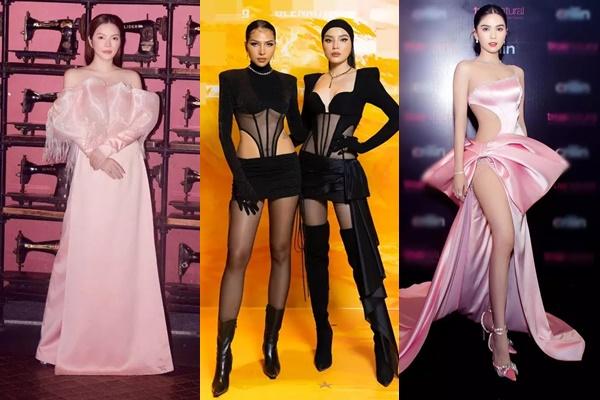 Ngoc Trinh, Ly Nha Ky are extremely sharp when wearing pink cake beo dresses