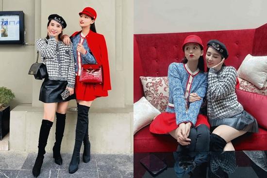 Diện áo phô phang vòng một, Quỳnh Nga trẻ hơn Lã Thanh Huyền