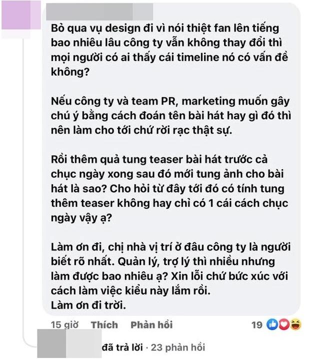 Fans are angry at the way Dong Nhi team 3 works