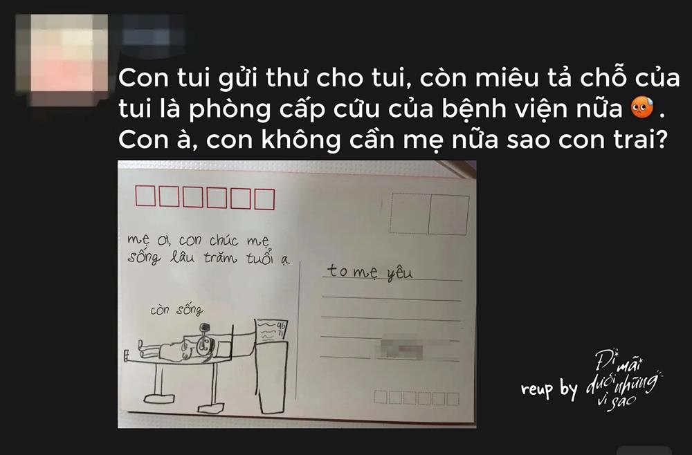 Mong mẹ sống lâu trăm tuổi, con trai tặng mẹ bức tranh khóc thét-1