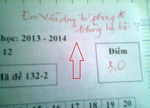 I didn't expect the teacher to be as good as anyone else, writing a funny comment -4
