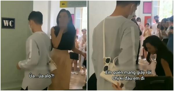 Hoa hậu Thùy Tiên bị fan bao vây ngay bên ngoài toilet-2